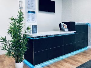 reception desk, dentist, dental, massage, chiropody, foot care, watford